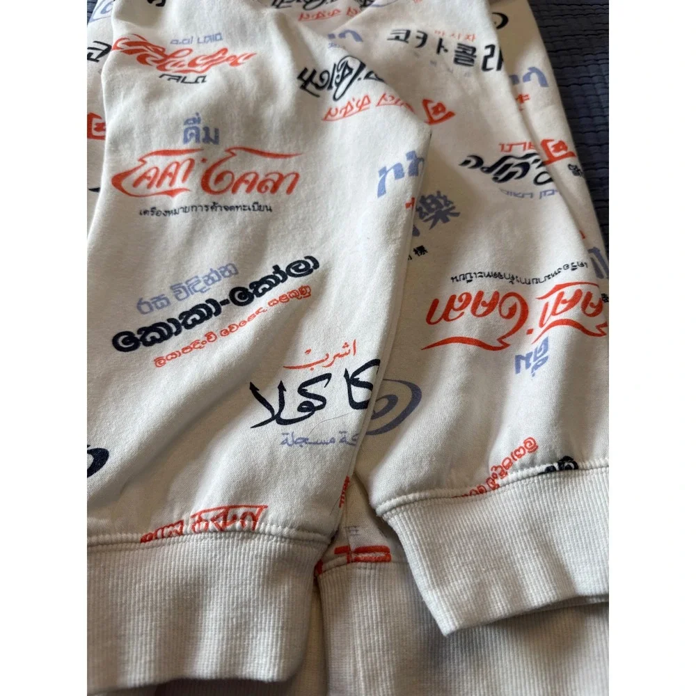 Coca-Cola International All Over Print Crewneck Sweatshirt Y2K Streetwear Global